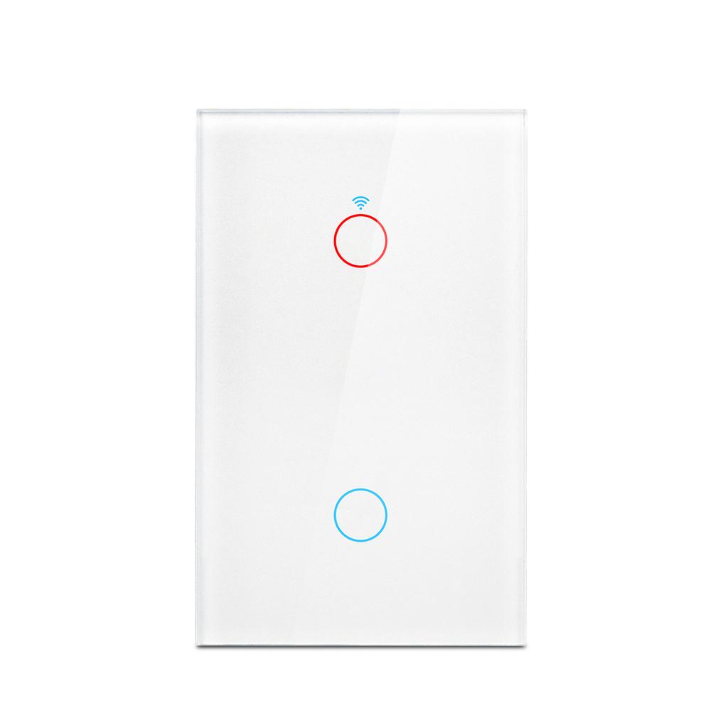 Smart Switches US Neutral Wire/No Neutral Wire Required 1/2/3/4 Gang Light WiFi Touch Switch Works with Tuya Smart Life App