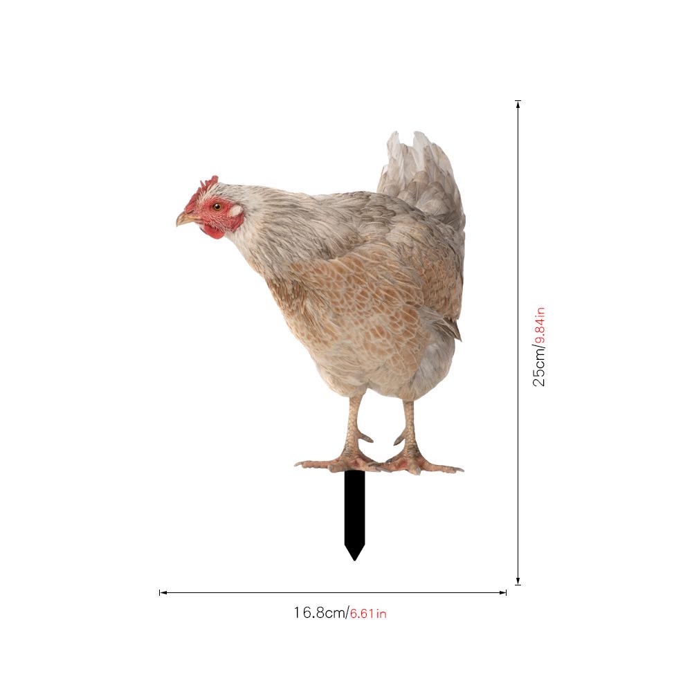 YKLU069-256 3D Rooster, Hen, Duck & Pig Outdoor Garden Decoration Plug