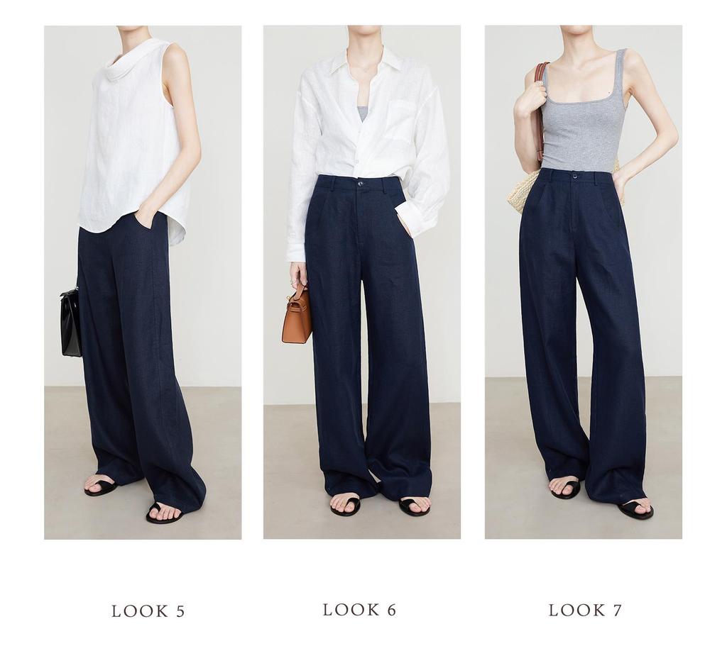 Women's 2026 Summer Linen Pants - Loose, Comfortable, Wide-Leg, Extended Length