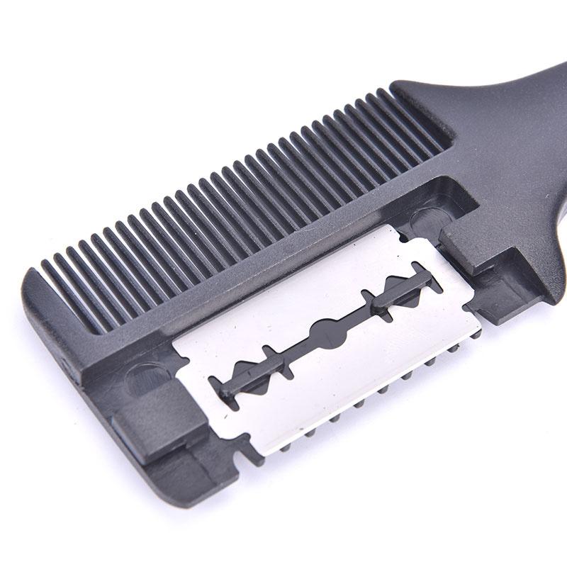 Pente Navalha de Cabelo de Lado Duplo Modelador de Camadas Pente para Corte Desbaste com Lâmina