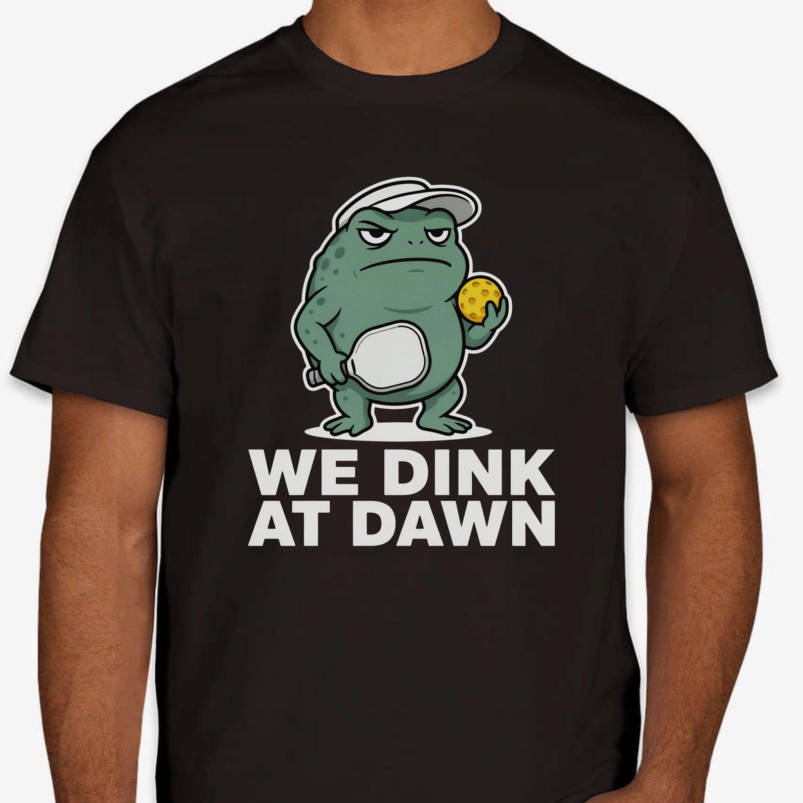 Funny Pickleball Shirt, We Dink at Dawn Tee, Pickleball Frog Shirt, Pickleball Team Apparel, Pickleball Player Gift, Animal Graphic Tee M
