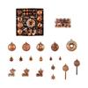 Shaped Christmas Ornaments Set of 80 - Painted Hanging Ball Decorations for Holiday Tree