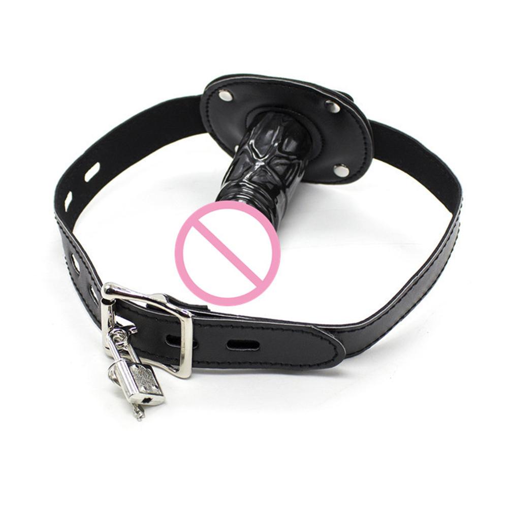 Silicone Dildo Gag  Sex Restraints Adjustable Open Mouth Penis Gags Intimate Goods 18 Toys For Adults Games Erotic Products