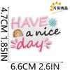 Smile Face Life Inspirational Words Embroidery Cloth Sticker Motivates English Patch Decoration Embroidery Mark Love Yourself Chapter Sticker