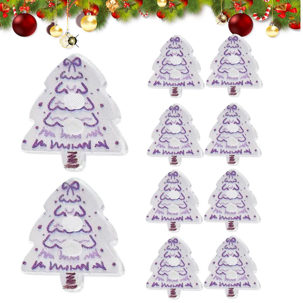 

Buttons For Crafting 10-Piece Tree-Shaped Pin Decoration Ornament 2D Acrylic Christmas Craft Buttons For Holiday Decorating Kids