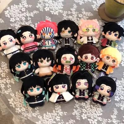Demon Slayer Figure Anime Plush Doll Fans Gift Version Toy Gifts Kamado Nezuko Keyrings Cartoon Character Keychains Bag Charms Q Cuddly Stuffed Fluffy