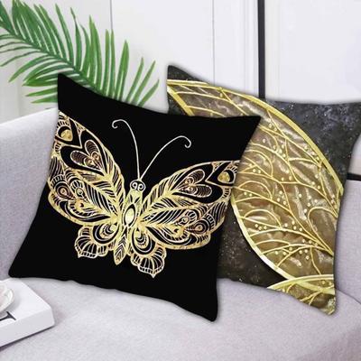 Charming Cushion Cover Wrinkle Free Dustproof Polyester Geometric Printed Cushion Throw Cover Furniture Accessories
