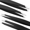 XINMEIWEN Professional Stainless Steel Hair Removal Precision Eyebrow Tweezers with Angled and for Eyebrow and Facial Hair Includes 1 Plastic Storage