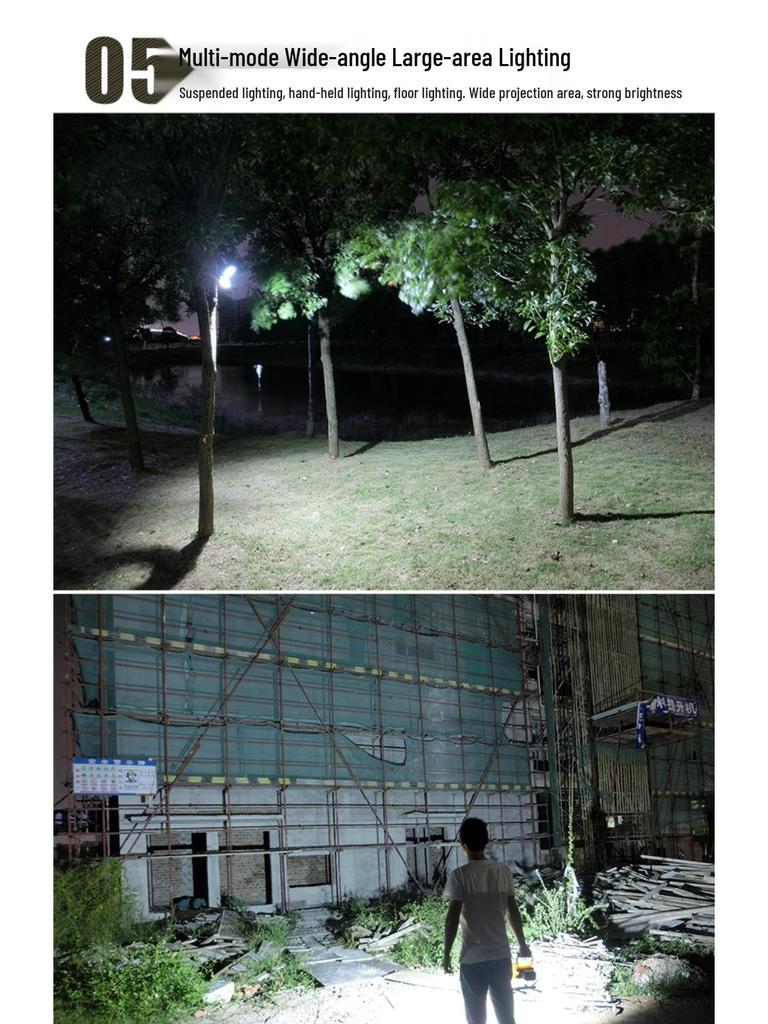 Rechargeable LED Floodlight: Strong Outdoor Emergency Light for Construction, Power Outages, Camping, Handheld Household Use