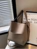Soft Leather Bucket Bag Handbag Women'S High-End Feeling Shoulder Oblique Span Bag Large Capacity Commuter Tote Bag Underarm Bag