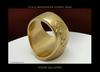 Gold Letter M Carved Men's Signet Ring - European and American Style