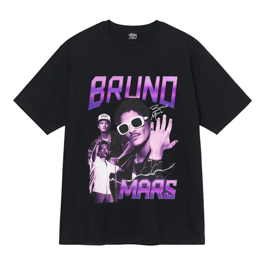 Singer Bruno Mars k Magic Tour Fashion Print T Shirts Hipster Unisexs Women Hip Hop Tshirts Casual Unisex Humor Cotton Tee Shirt