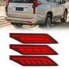 LED Bumper Reflector Lights For Mitsubishi Pajero Shogun Montero Dynamic Turn Signal Brake Daytime Running Lamps