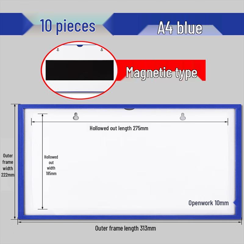 A4 Magnetic PVC Display Sleeves (10 Pack)