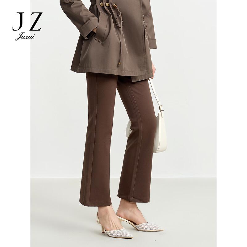 JUZUI Women s Elegant Commuter Slim Fit Flared Casual Pants M
