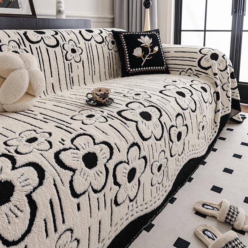 1PC Sofa Towel Cream Wind Soft Material Thickened New Autumn and Winter One-piece Non-slip Cover Home Textile