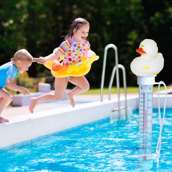 Floating Pool Thermometer Easy To Read Duck Design Water Thermometer for Outdoor Indoor Swimming Pools Spas Hot Tubs Aquariums