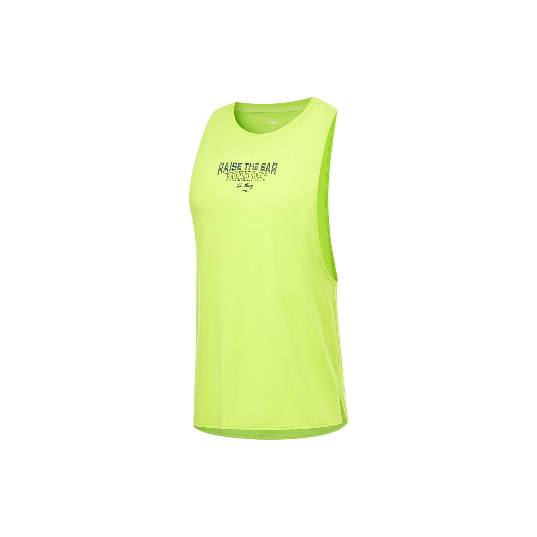 Li Ning Fitness Series Tank Top Men s Sour Lime Green AVST067-3 M