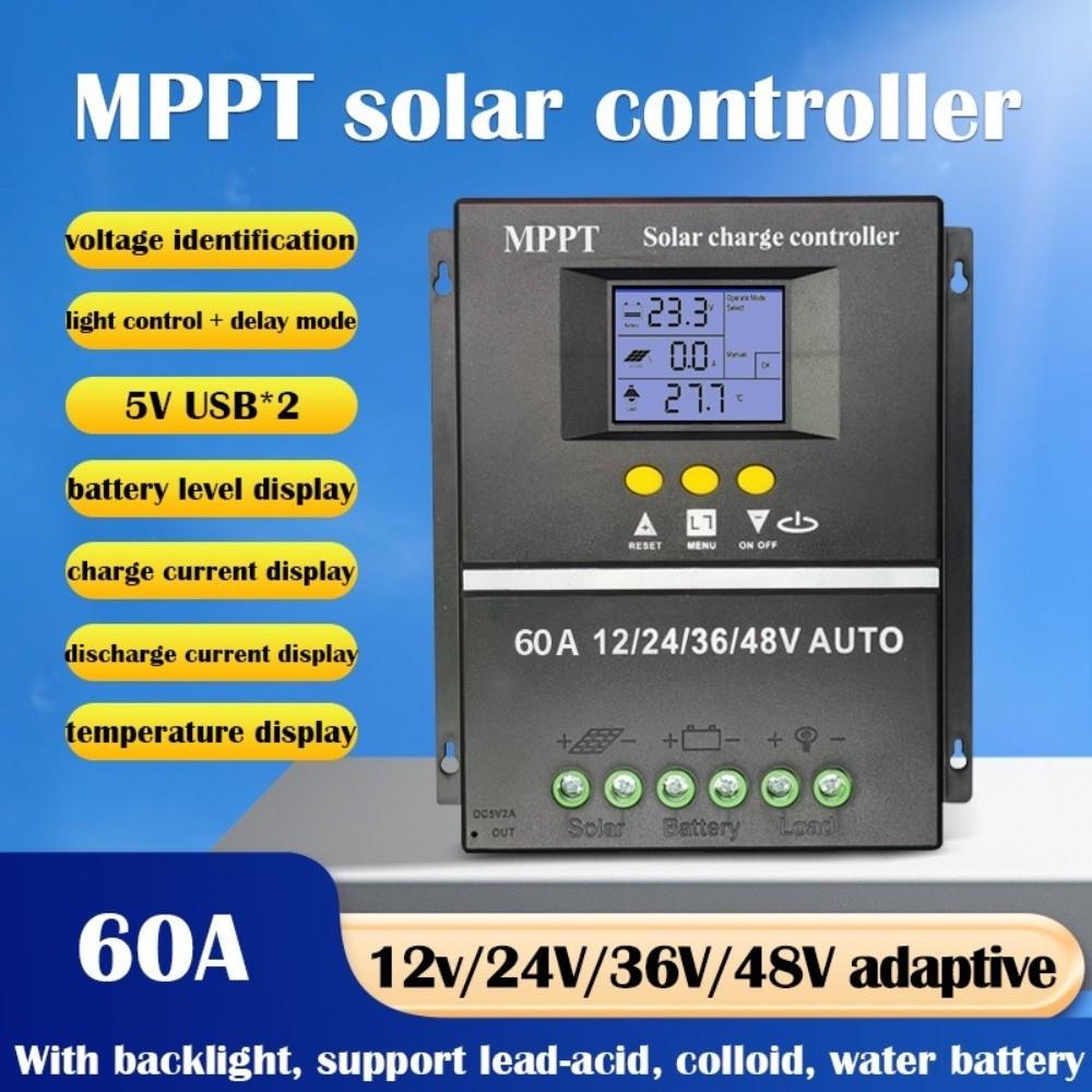 Protects Battery MPPT Solar Controller Digital Display Solar Control Panel Home Use
