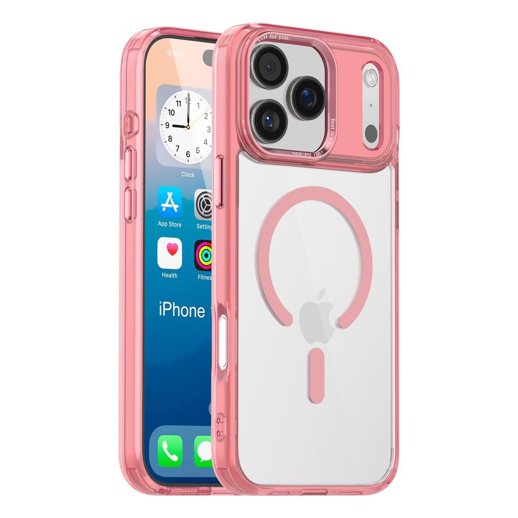 Ice colored Magnetic Suction Is Suitable for IPhone17ProMax Phone Cases and Apple 17Air Metal Lens Drop Protection Cases