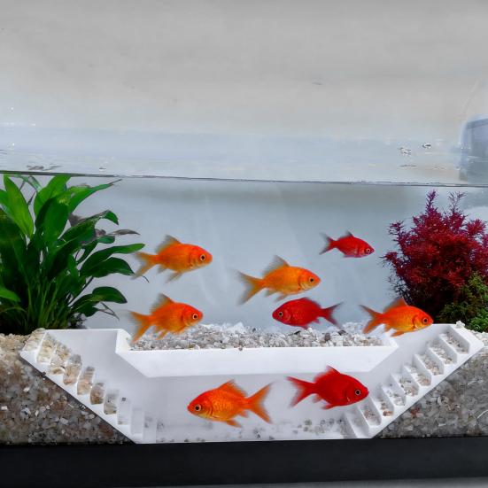 Fish Hideout Tunnel Under Gravel Viewing Cave with Steps Fish Shelter