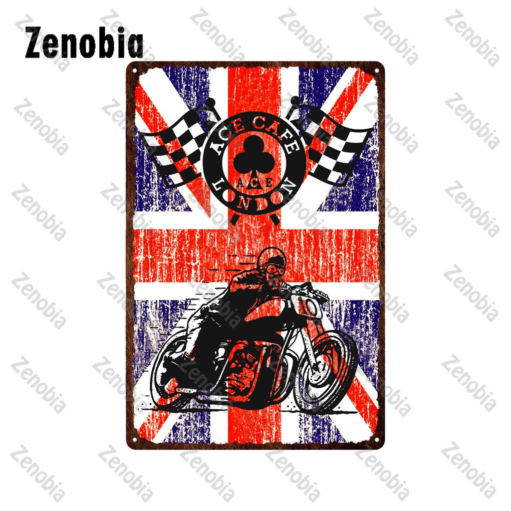 Hill Bobber Motorcycles Metal Signs Cafe Racer Oil School Chopper Metal Poster Vintage Plaque Retro Tin Plate Garage Home Decor