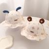 Baby Cartoon Windproof Bucket Hat Autumn Winter Warm Sun Hat For Infants And Toddlers Soft Protective Cap