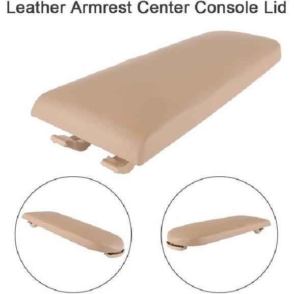 For VW Jetta Beetle 1999-2009 Beige Leather Center Console Armrest Cover Fit For