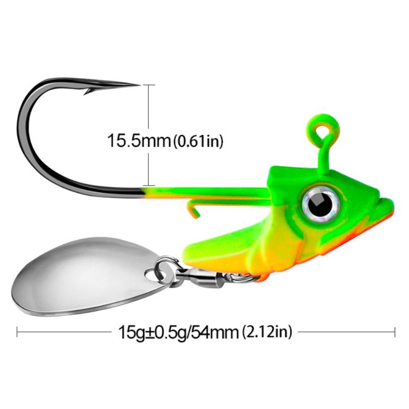 Nalucă de pescuit Proberos Jig018 cu cap de plumb și corp moale Greutate 7g 10g 15g Ideală pentru pescuitul la fund în America de Nord