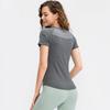Damen Yoga Tops Atmungsaktiv Sport Fitness Workout Laufen Yoga Top Schnelltrocknend Kurzarm Gym T-Shirt