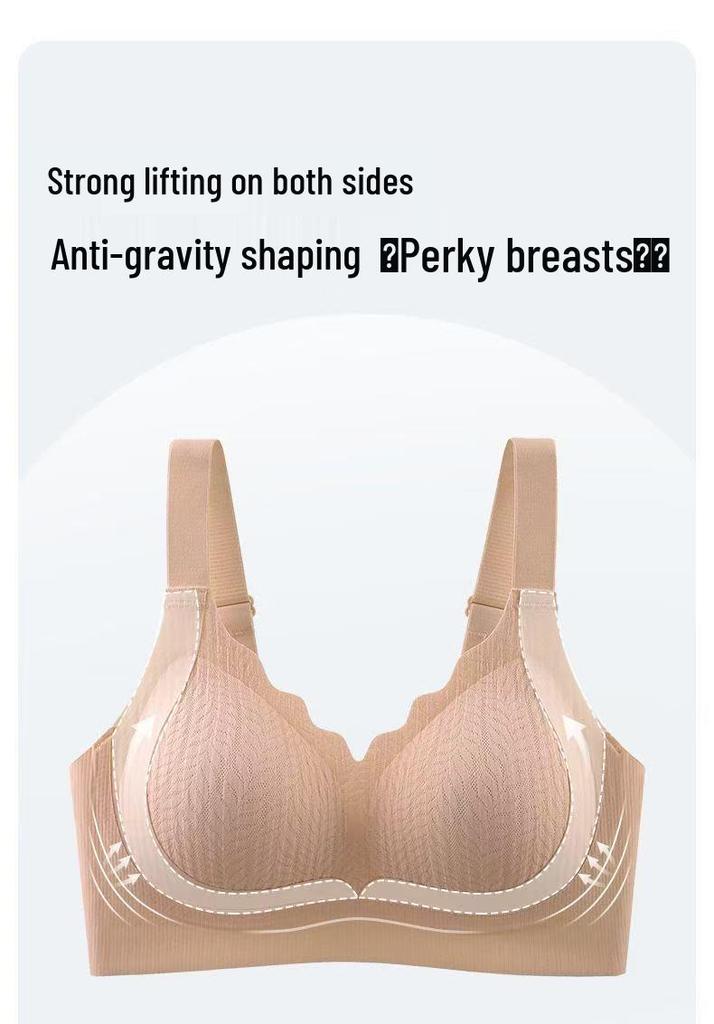 Second Generation Seamless Push-Up Bra for Women - Thin, No Underwire, Anti-Sagging, Side Bust Control