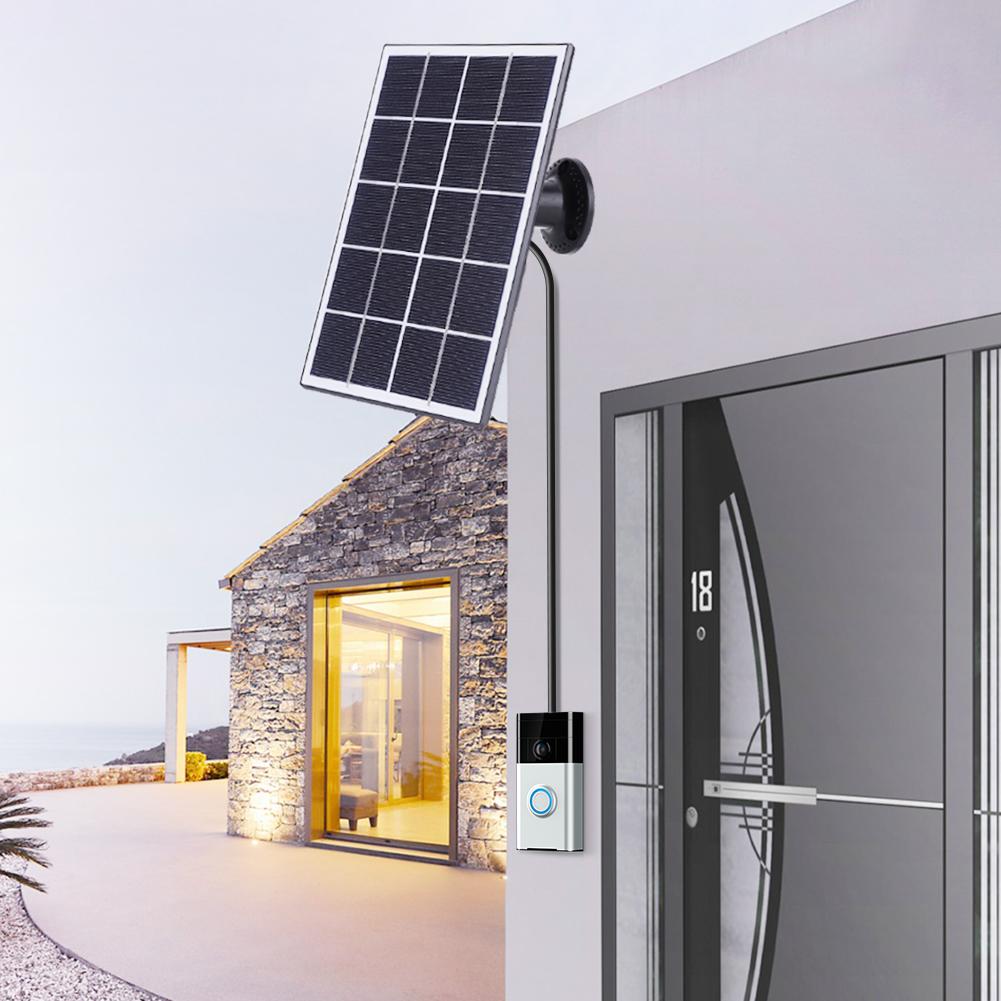 4W Solar Panel for Ring Doorbell IP65 Waterproof Solar Charging Panel 9.8Ft Charging Cable for Ring Video Doorbell 4 3 3 Plus 2