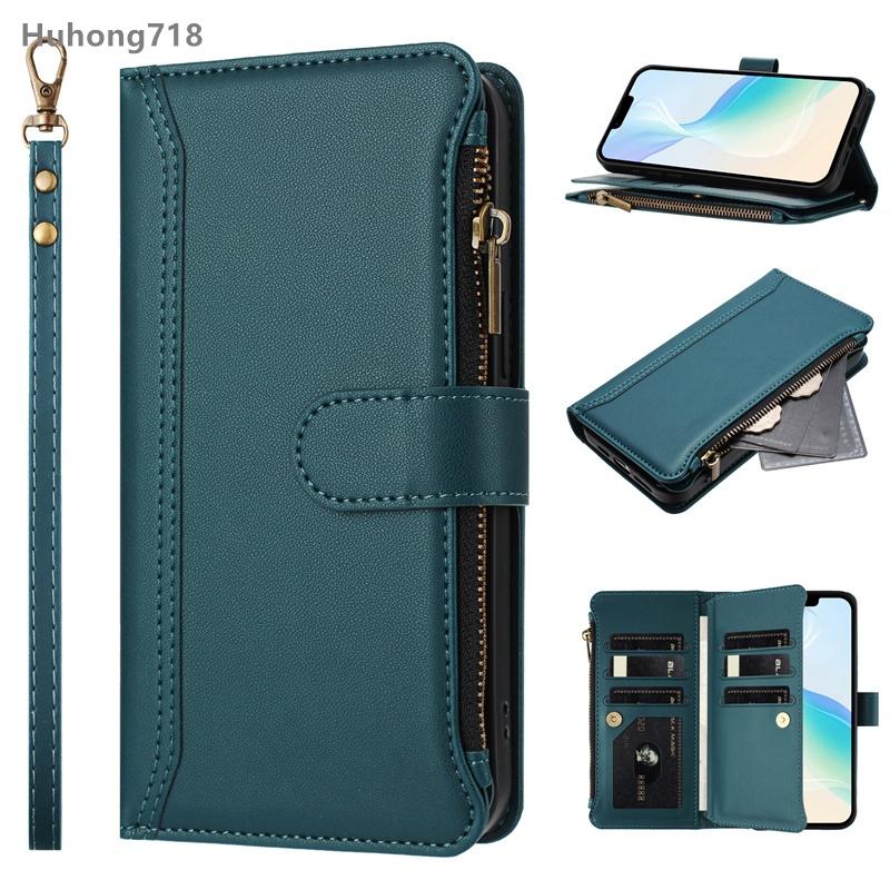 Zipper Leather Case For Iphone SE 2 3 4 2020 2022 2024 X XS XR 6 6S 7 8 Plus 11 12 Mini Pro Max Wallet Cover Casing