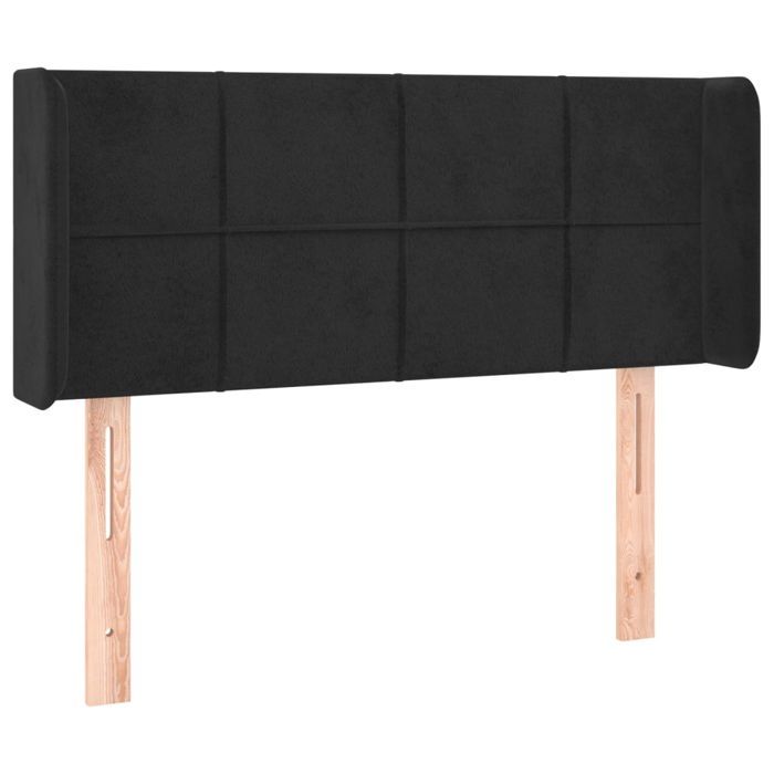 VidaXL Tête de Lit à LED Meuble de Chambre à Coucher Accessoire de Lit Simple Tête de Cadre de Lit Intérieur Noir 3123274