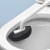 Wall Mounted Toilet Brush, Sanitary Toilet Scrubber with Hole-Free Design And Drainage Base, High-Density Bristles Non-Slip Handle Hygienic Cleaning