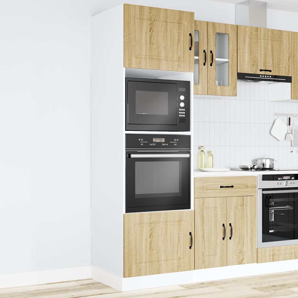 Built In Oven Cabinets 2 Pcs Kalmar Sonoma Oak Wood Based Panel