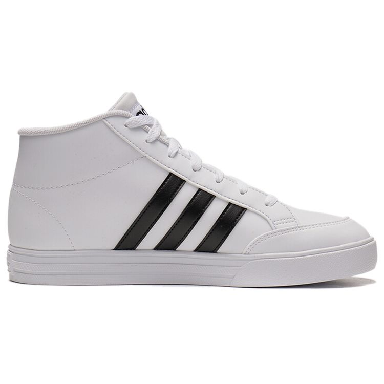 Adidas Neo Vs Set Mid Retro Durable High-Top Skate Shoes Men Skate Shoes White Black FY3042