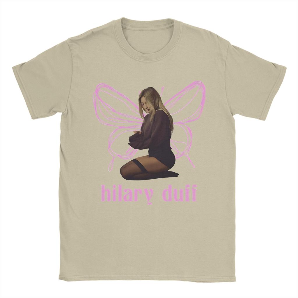 The butterfly Hilary Duff Mature Photo TShirts Unisex  Humor 100 Cotton Tee Shirt Crew Neck Short Sleeve T Shirt Unique Clothes