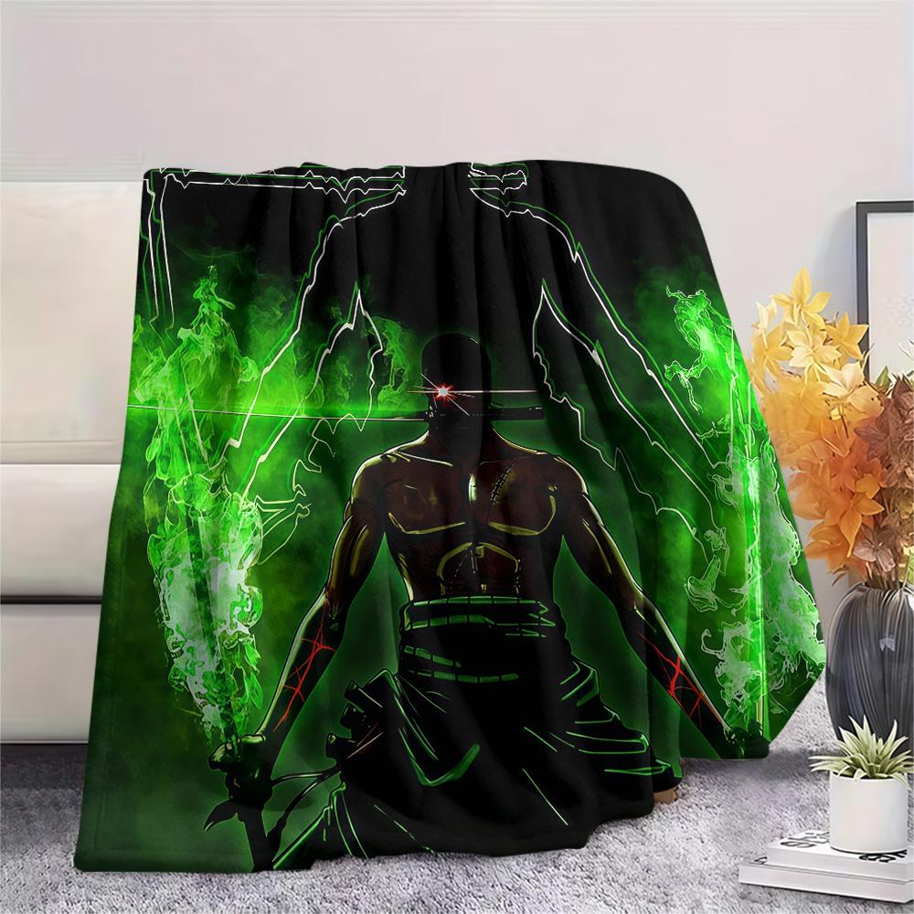 Roronoa Zoro Flannel Blanket, High quality Comfortable for All Seasons, Home Decor, Warmth and Comfort