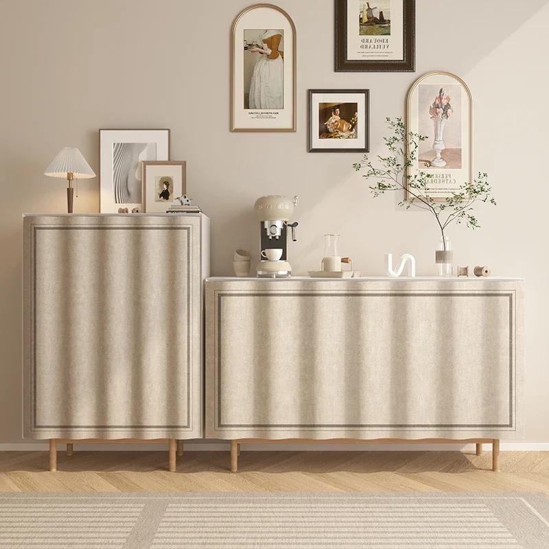 Self-adhesive Cabinet Curtain Dustproof Half-Curtain Kitchen Short Curtains Furniture Dustproof Short Curtains Home Shelf Cover