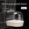 Small Bird Bathing Kit for Parakeets Cockatiel Lovebird Myna Bath Box Anti-Splash Design Detachable Pet Bird Grooming Accessory