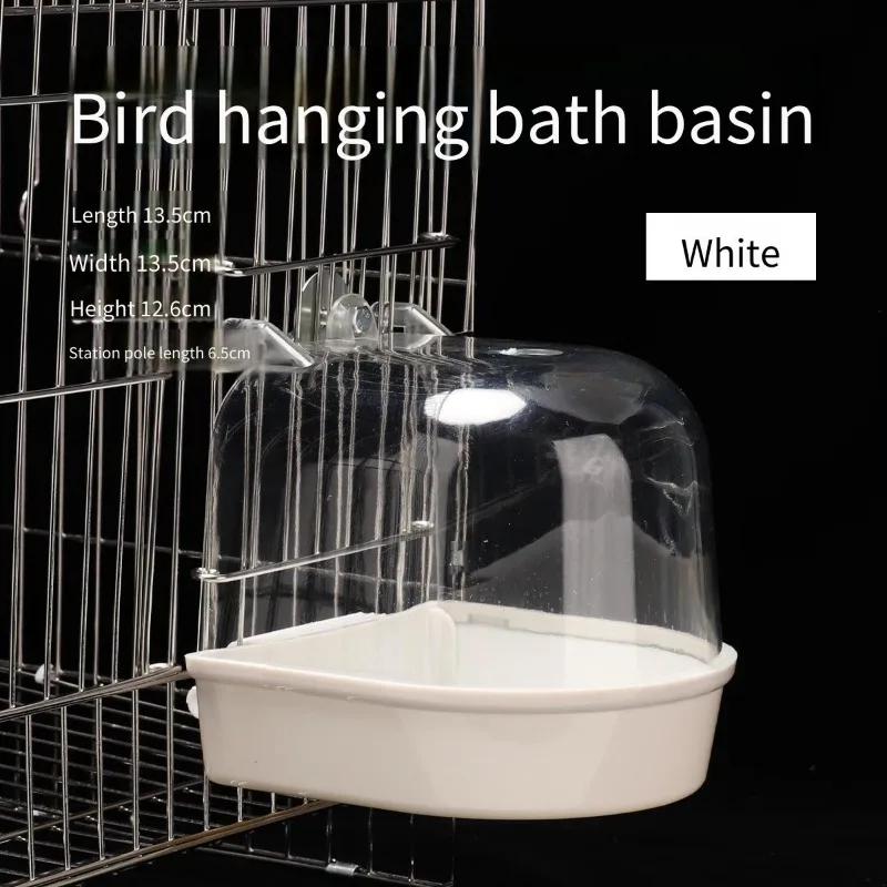 Small Bird Bathing Kit for Parakeets Cockatiel Lovebird Myna Bath Box Anti-Splash Design Detachable Pet Bird Grooming Accessory