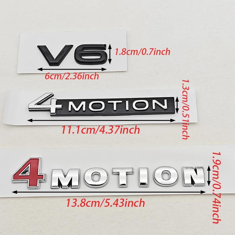 3D ABS Car Letters Logo 4Motion V6 Rear Trunk Badge Emblem Sticker Decals For VW Tayron Golf MK4 5 Tiguan 4MOTION V6 Accessories Zs8