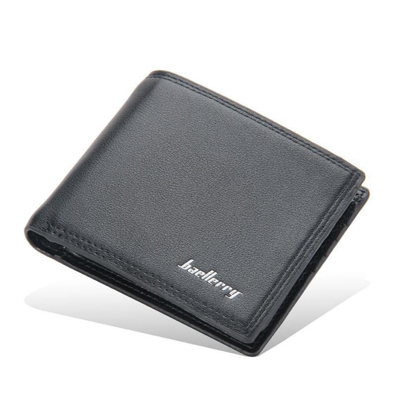Wallet Men s Short Korean Version 30% Off Multi Slot Solid Color Fashion 12X10X2 чёрный