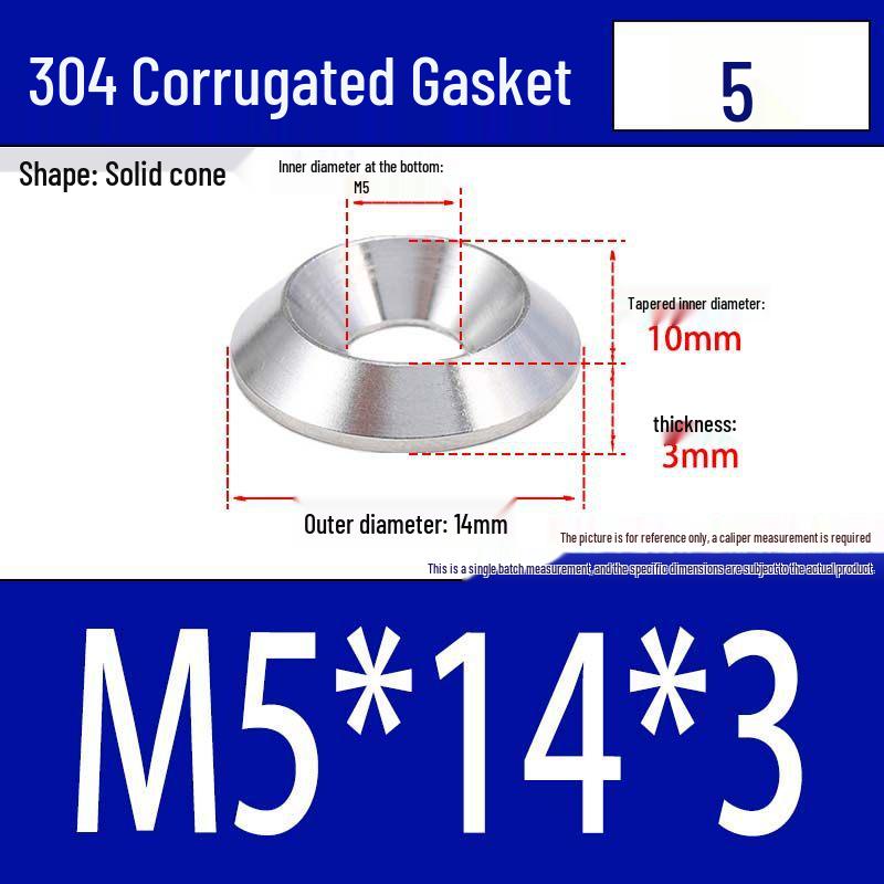 304 Stainless Steel Decorative Conical Fish Eye Washer for M3-M10 Countersunk Holes