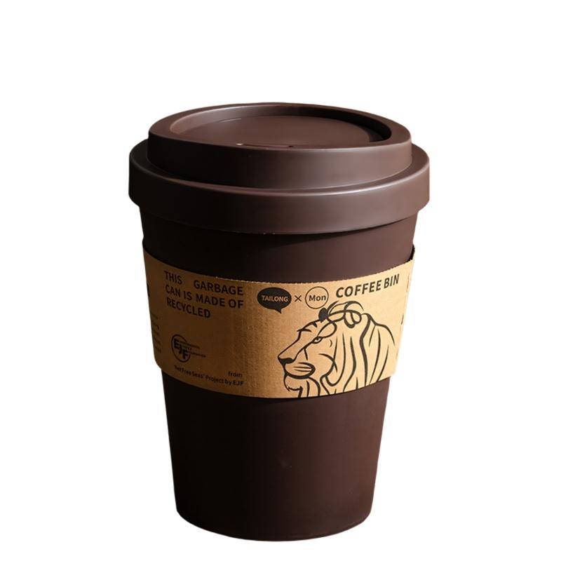 Tabletop Coffee Cup Trash Can Swing Open Cover Great For Kitchen Living Area Or Workplace