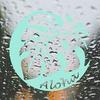 nc-smile Hawaiian Sticker Monstera Aloha (Mint Green)