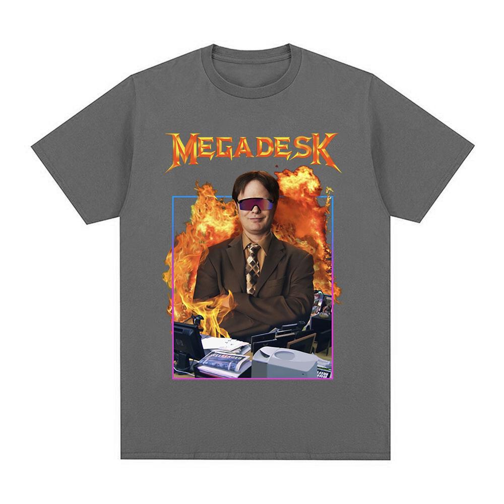Dwight Schrute Megadesk Michael Scott Homage The Office Tshirt Tv Series T Shirt Unisex Unisex Cotton Casual Short Sleeve TShirts