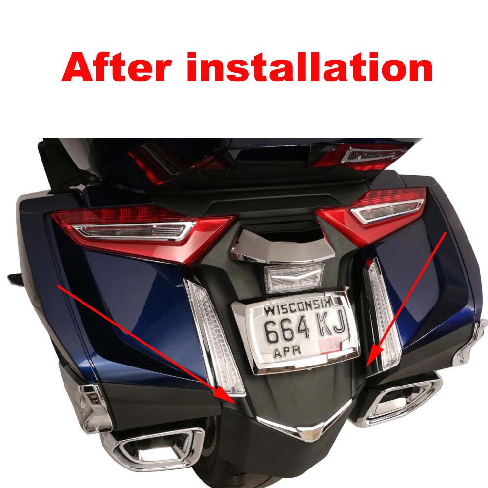 Für Honda Goldwing GL1800 GL 1800 F6B 2018 Motorrad Schwarz Hinten Fender Füllstoff Streifen Hinten fender schallwand