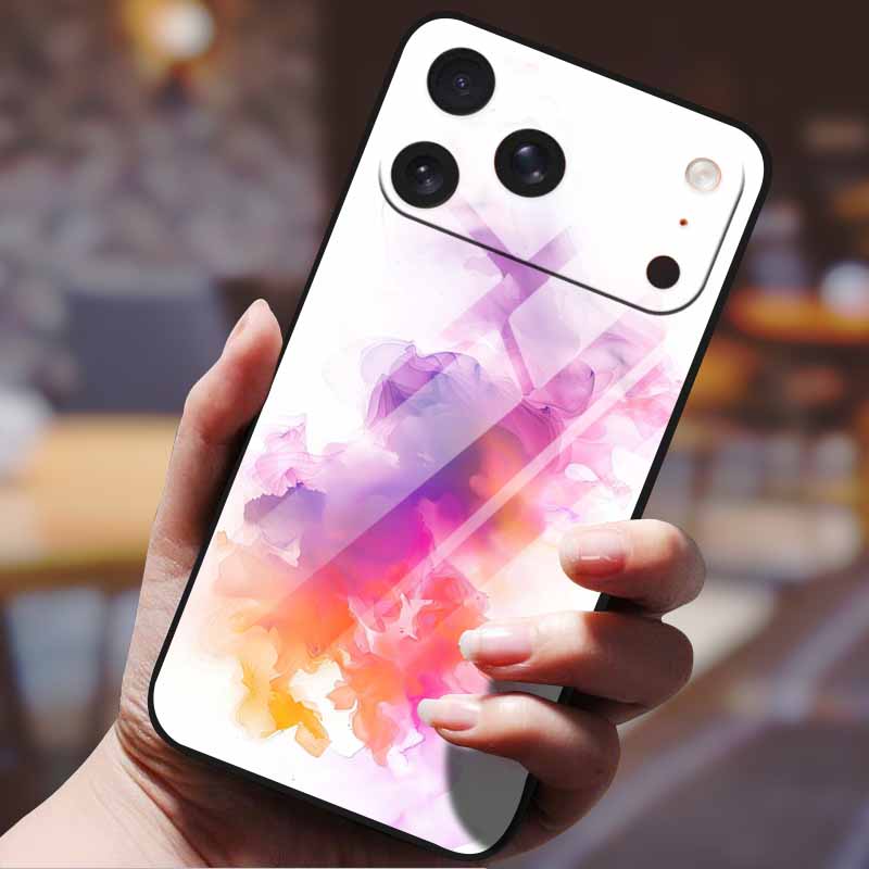 Phone Case for Iphone 17 Pro Max Iphone17 Air Tempered Glass Hard Back Cover Bumper 17pro Funda Cartoon Anime Fashion Pattern
